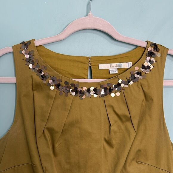 Boden Olive Embellished Neck Midi Dress - Picture 2 of 7